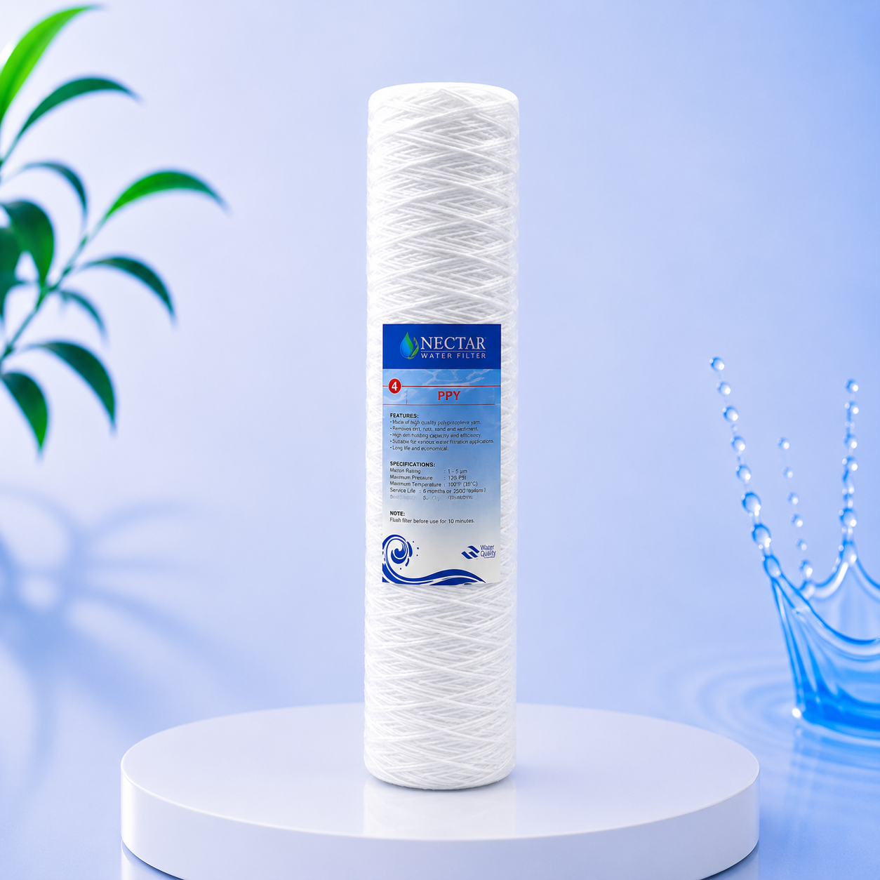 PPY 20 Inch for Jumbo water filter housing Polypropylene Yarn Cartridge