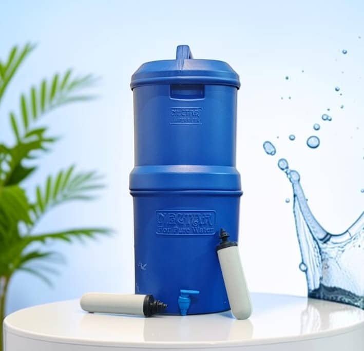 Nectar Portable Gravity Water Filter with Two Ceramic Candle / Elements
